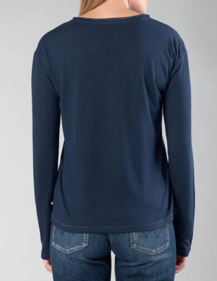 TEE-SHIRT MANCHES LONGUES BLEU NUIT