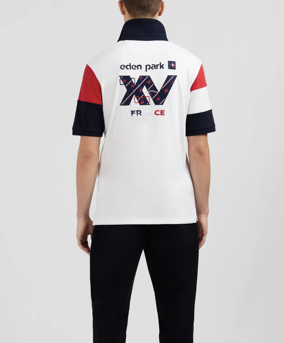Maillot blanc broderies XV de France E24MAIMC0013/BC