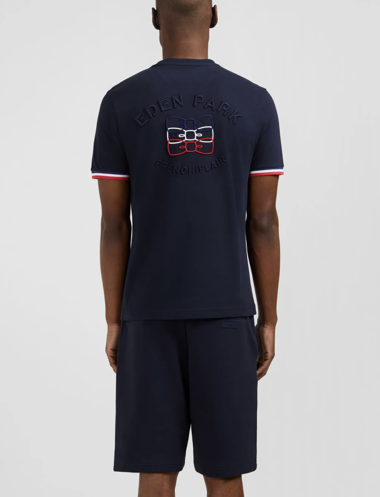 T-shirt marine avec logo reliefé E24MAITC0043/BLF